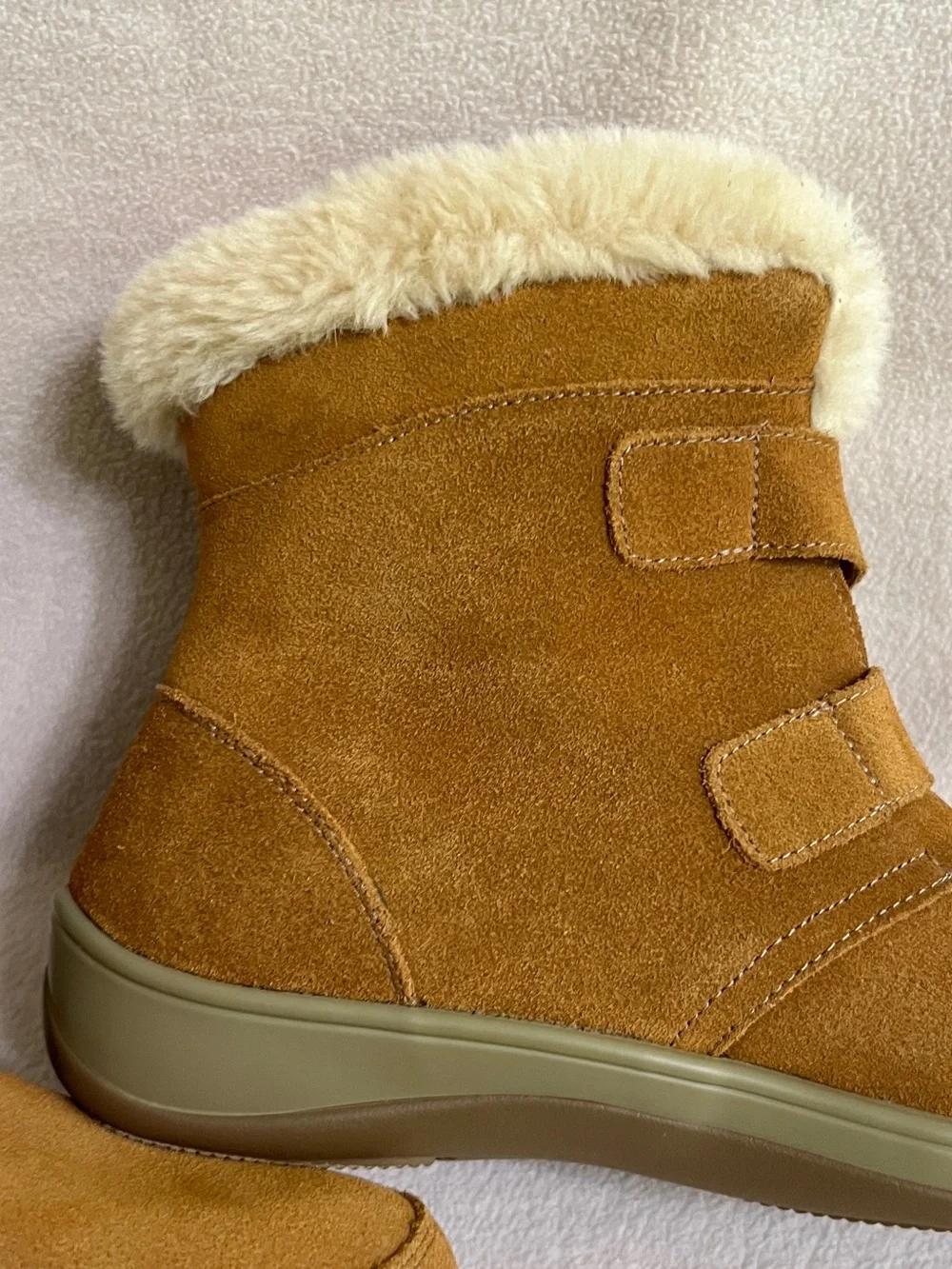 Orthofeet Florence Ankle Boots Women’s 9.5 Brown Suede Sherpa Comfort Boots